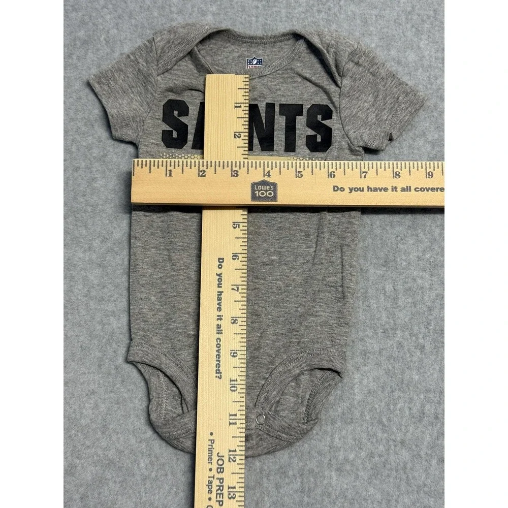 New Orleans Saints Shirt Bodysuit Boys‎ 0-3 Months Gray NFL Football Brees 9